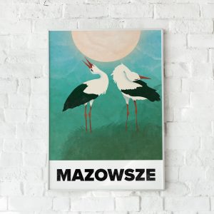 Minimalistyczny plakat z Mazowsza