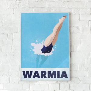 Minimalistyczny plakat z Warmii